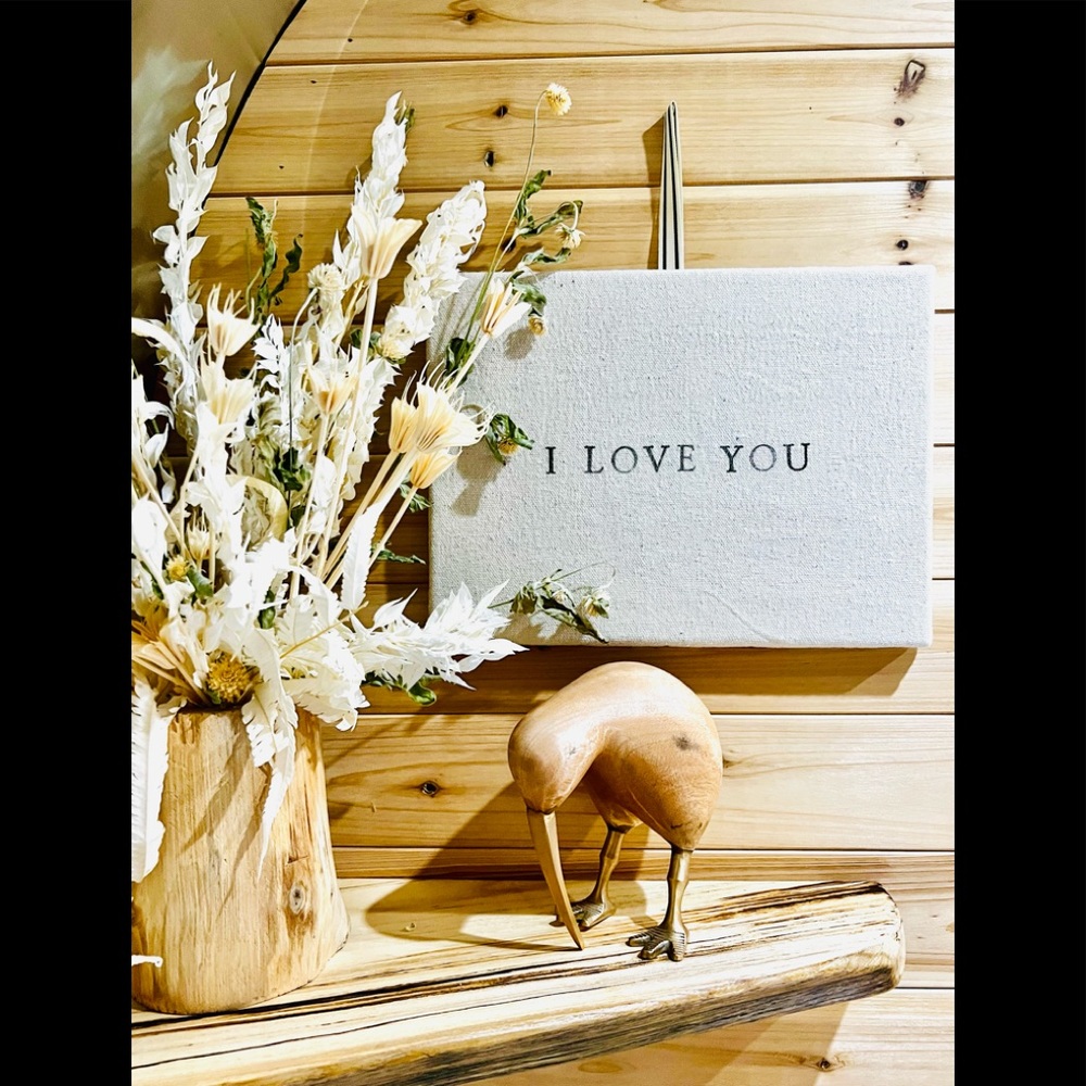 “I LOVE YOU” wall hanging